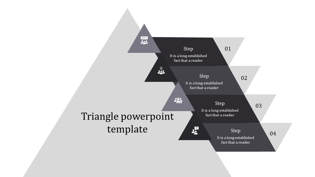 triangle powerpoint template-triangle powerpoint template-4-gray